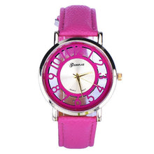 Classic Hollow Womens Analog Quartz Watch Luxury Girls Lady Leather Wristwatch Dress Watch SE4 IMY66