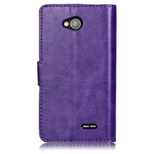Flip Wallet Stand Case Crazy Horse Stripe Leather slot wallet Cover Case For LG Optimus L90 IMY66