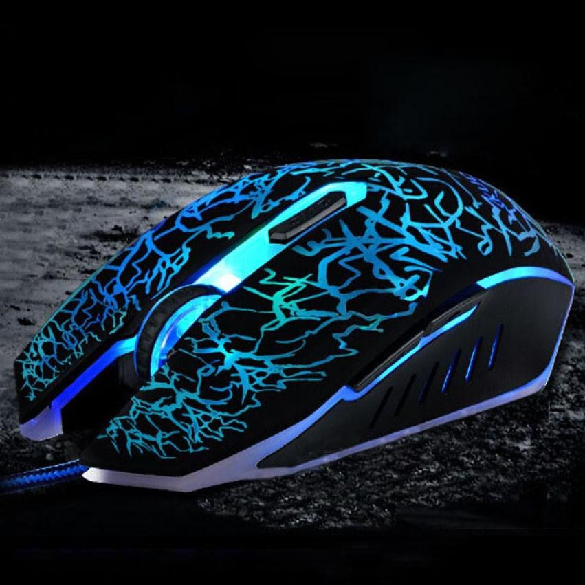 Professional Colorful Backlight 4000DPI Optical Wired Gaming Mouse For PC Laptop Tech Adjustable DPI Mice Gamer IMY66