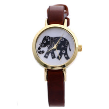 Vintage Relogios Femininos Women Pu Leather Band Rose Gold Plated Faux Analog Quartz WristWatch girls watch IMY66