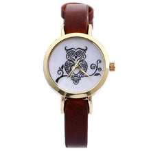 Vintage Relogios Femininos Women Pu Leather Band Rose Gold Plated Faux Analog Quartz WristWatch girls watch IMY66