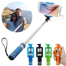 Wired Selfie Stick Handheld Monopod Built-in Shutter Extendable + Mount Holder For iPhone Samsung Any Phones Selfie Sticks IMY66