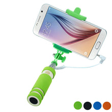 Wired Selfie Stick Handheld Monopod Built-in Shutter Extendable + Mount Holder For iPhone Samsung Any Phones Selfie Sticks IMY66