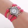 Women Colorful Bohemia Infinity Love Hand-knitted Pu Leather Bracelet Quartz Wristwatch Watch Relogio Feminino IMY66