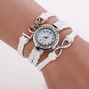 Women Colorful Bohemia Infinity Love Hand-knitted Pu Leather Bracelet Quartz Wristwatch Watch Relogio Feminino IMY66