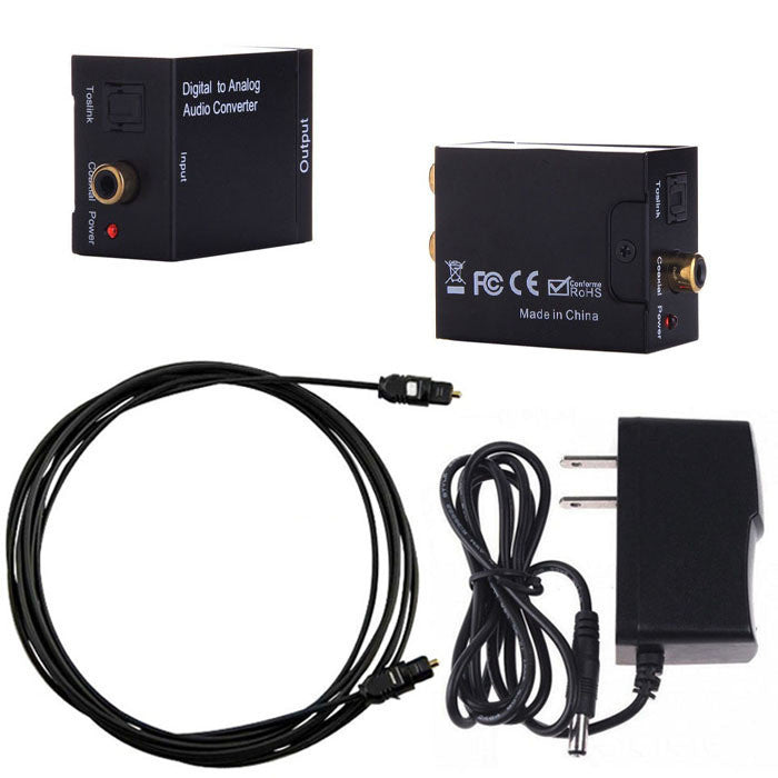 Digital Optic Coaxial RCA Toslink Signal to Analog Audio Converter Adapter Cable IMY66